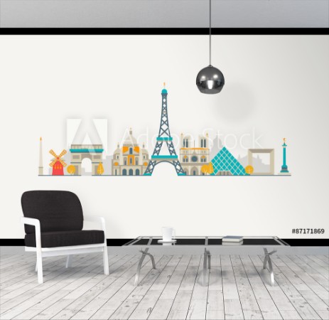 Afbeeldingen van Paris abstract skyline